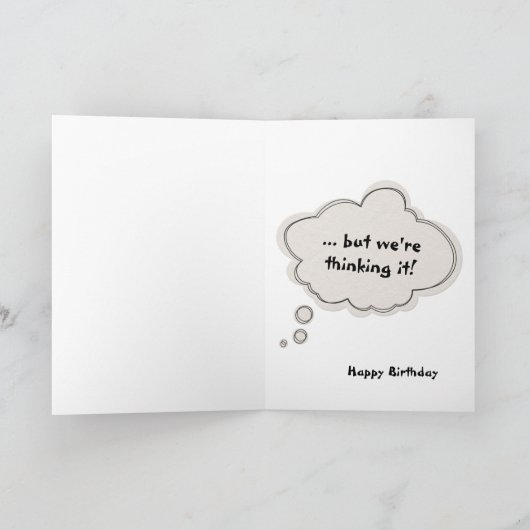 Birthday Bear Spaß Karte (Innenseite)