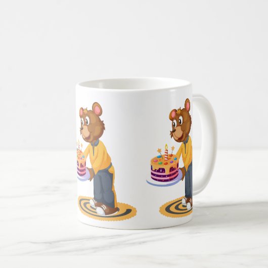 Birthday Bear Surprise Kaffeetasse (VorderseiteRechts)