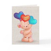 Birthday Bear und Balloons für Cousin