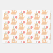 Birthday Bear Wrapping Paper Sheets Geschenkpapier Set (Vorderseite)