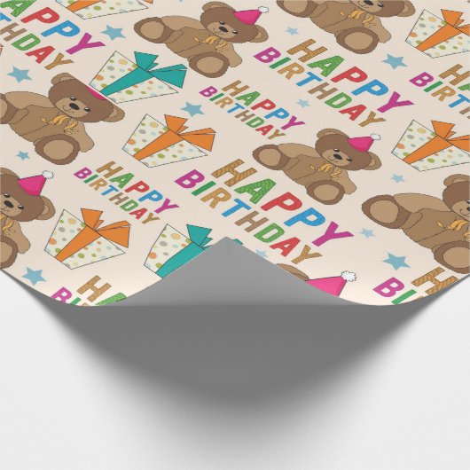 Birthday Bears Geschenkpapier (Ecke)