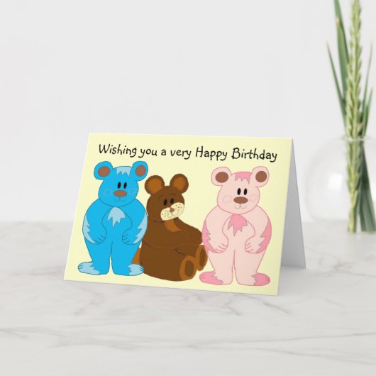 Birthday Bears Karte (Vorderseite)