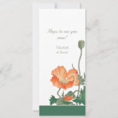 Birthday Beautiful Mohn CC0101 Ohara Koson Card Einladung (Rückseite)