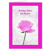 Birthday Beautiful Pink Rose (Vorne)