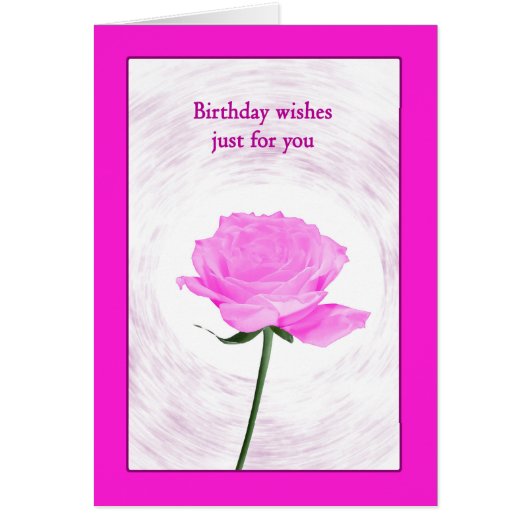 Birthday Beautiful Pink Rose (Vorne)