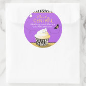 Birthday Bee Business Sticker Lila (Tasche)