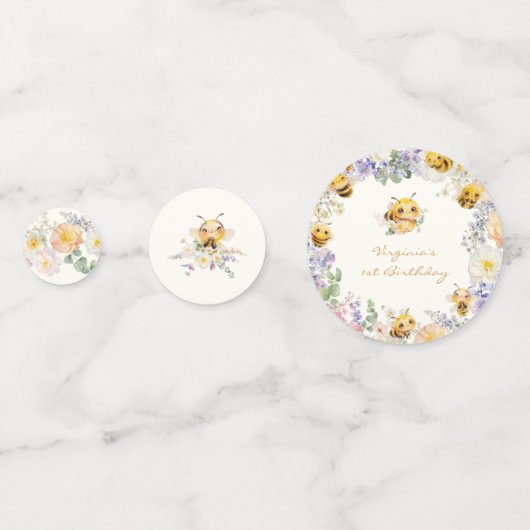 Birthday Bee Konfetti (Vorderseiten)