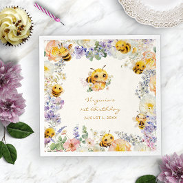 Birthday Bee Serviette