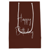 Birthday Beer auf Smartphone Mittlere Geschenktüte (Rückseite)