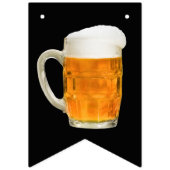 Birthday Beer Cheers Black Wimpelkette (Zweite Fahne)