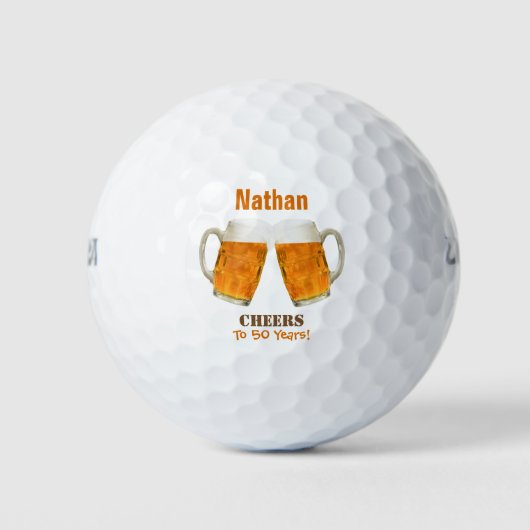 Birthday Beer Cheers Golf Balls Golfball (Vorderseite)