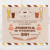 Birthday Beer Label Bierflaschenetikett (Einzelnes Label)