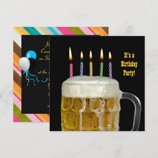 Birthday Beer Party Einladung