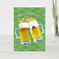 Birthday Beer Toast on Fish Design