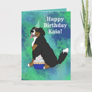 Birthday Bernese Mountain Dog Dankeskarte