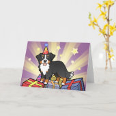 Birthday Bernese Mountain Dog Karte (Gelbe Blume)