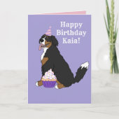 Birthday Bernese Mountain Dog Karte (Vorderseite)