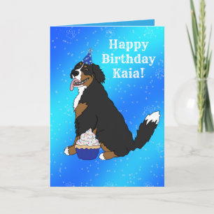 Birthday Bernese Mountain Dog Karte