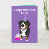 Birthday Bernese Mountain Dog Karte (Vorderseite)