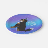 Birthday Bernese Mountain Dog Pappteller (Schrägansicht)