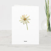 Birthday Bible Verse Gold Frame Daisies Karte (Rückseite)
