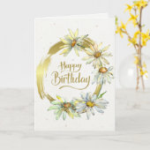 Birthday Bible Verse Gold Frame Daisies Karte (Gelbe Blume)