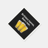 Birthday Biere auf Black Napkins Serviette (Ecke)