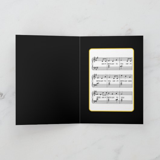 Birthday Biere auf schwarz Karte (Innenseite)