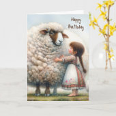 Birthday Big Ewe Watercolor Karte (Gelbe Blume)