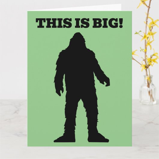 BIRTHDAY BIGFOOT FUNNY BIG Greeting Card Karte (Gelbe Blume)