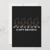 Birthday Bigfoot Silhouette Crossing Street Funny Einladung (Vorderseite)