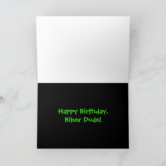 Birthday Biker Typ Card Karte (Innenseite)