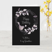 Birthday Bird and Butterfells Karte (Gelbe Blume)