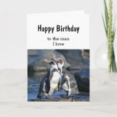 Birthday Bird Couple Man I Liebe Card Karte (Vorderseite)
