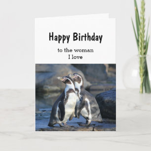 Birthday Bird Couple Woman I Liebe Card Karte