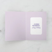 Birthday Bird of Paradise Blume Bouquet Karte (Innenseite)