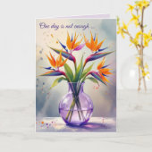 Birthday Bird of Paradise Blume Bouquet Karte (Gelbe Blume)
