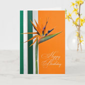 Birthday Bird of Paradise Karte (Gelbe Blume)