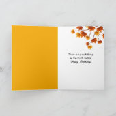 Birthday Black Bear Rolling in Herbst Blätter Karte (Innenseite)