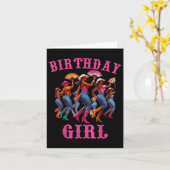 Birthday Black Cowgirl Western Karte (Gelbe Blume)