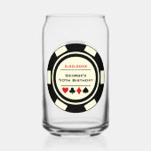 Birthday Black Cream Poker Chip Las Vegas Themed Dosenglas (Rückseite)