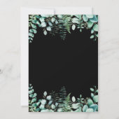 Birthday Black Eukalyptus Grünwald Einladung (Rückseite)