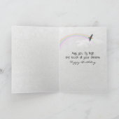 Birthday Black Feather mit rasenden Vögeln Karte (Innenseite)