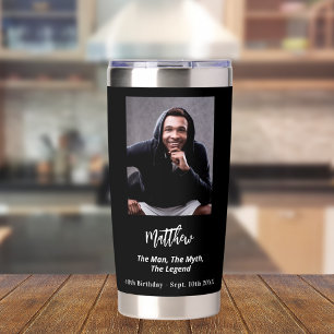 Birthday Black Foto Man Mythos Legende Thermobecher