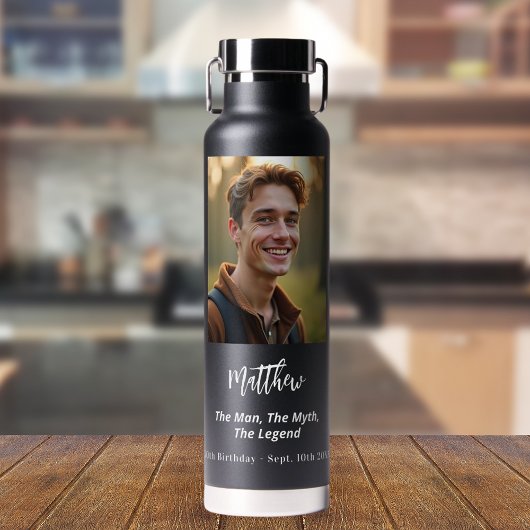Birthday Black Foto Man Mythos Legende Trinkflasche