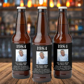 Birthday Black Foto Spaß Fakten Bio-Jahr Geburt Bierflaschenetikett