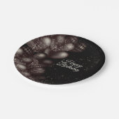 Birthday Black Glitzer Balloons Sparkle Party Pappteller (Schrägansicht)