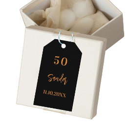 Birthday Black Gold Drehbuch danke Geschenkanhänger