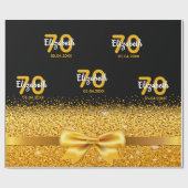 Birthday Black Gold Geschenkpapier (Flach)