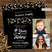 Birthday Black Gold JAHRE IM MAKING 2 Foto